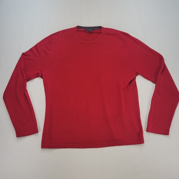 Banana Republic Sweaters - Banana Republic Sweater Womens Large Red Cashmere Silk Crewneck Preppy Holiday